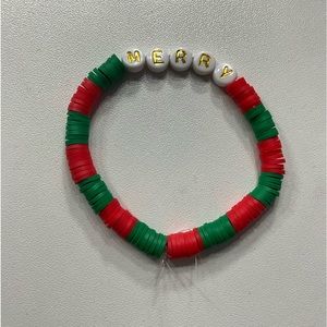 Merry clay bead bracelet. One size.
